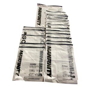 19~Mix Shein MANFINITY Clear Plastic Zipper Bags Reusable Storage For Clothing